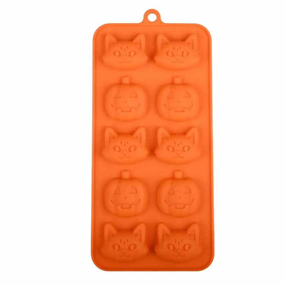 Halloween Cat & Jack-O'-Lantern Silicone Candy Mold by Makery™
