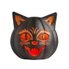 9'' Halloween Classics Plug-In LED Black Cat Jack-O-Lantern