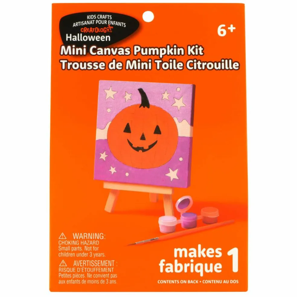 Halloween Color Your Own Jack-O'-Lantern Mini Canvas Kit by Creatology™