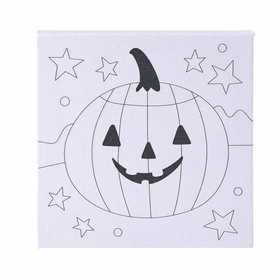 Halloween Color Your Own Jack-O'-Lantern Mini Canvas Kit by Creatology™