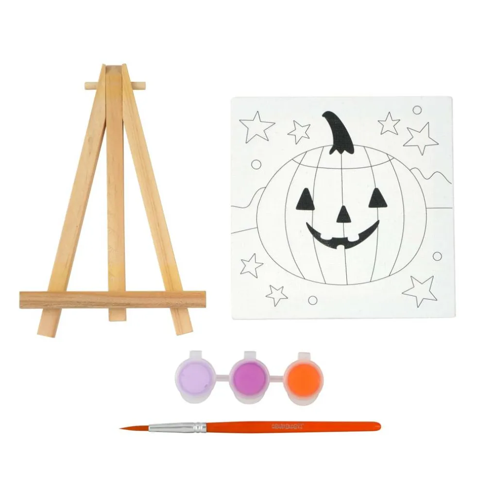 Halloween Color Your Own Jack-O'-Lantern Mini Canvas Kit by Creatology™