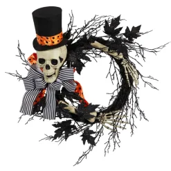 26" Halloween Dapper Skeleton Wreath