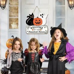 Halloween Decorations Door Hanging Sign