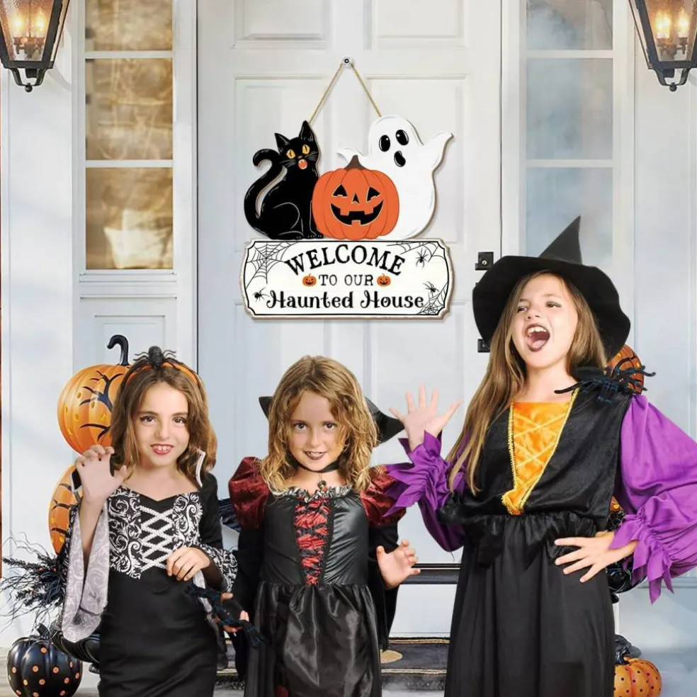 Halloween Decorations Door Hanging Sign
