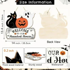 Halloween Decorations Door Hanging Sign