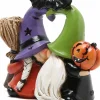 Halloween Gnomes Decorations – Handmade Scandinavian Gnome Ornaments, Pumpkin & Bat Figurines, Home & Office Table Décor
