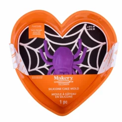 Halloween Heart & Spider Web Silicone Cake Mold by Makery™