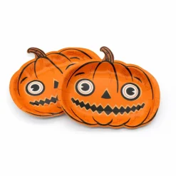 7" Halloween Jack-o'-Lantern Paper Snack Plates, 10ct. by Celebrate It™