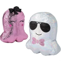 Halloween Metallic Polyester Ghost Pillows Set for Spooky Home Decoration