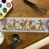 Halloween Monster Cake Stencil Side: Witch, Dracula, Ghost, Werewolf, Frankenstein | C460 by Designer Stencils | Cake Decorating Tools |