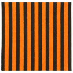 Halloween Orange and Black Stripe Paper Beverage Napkins, 20ct. by Celebrate It™
