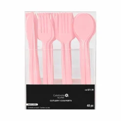Halloween Pink Plastic Cutlery, 40ct. by Celebrate It™