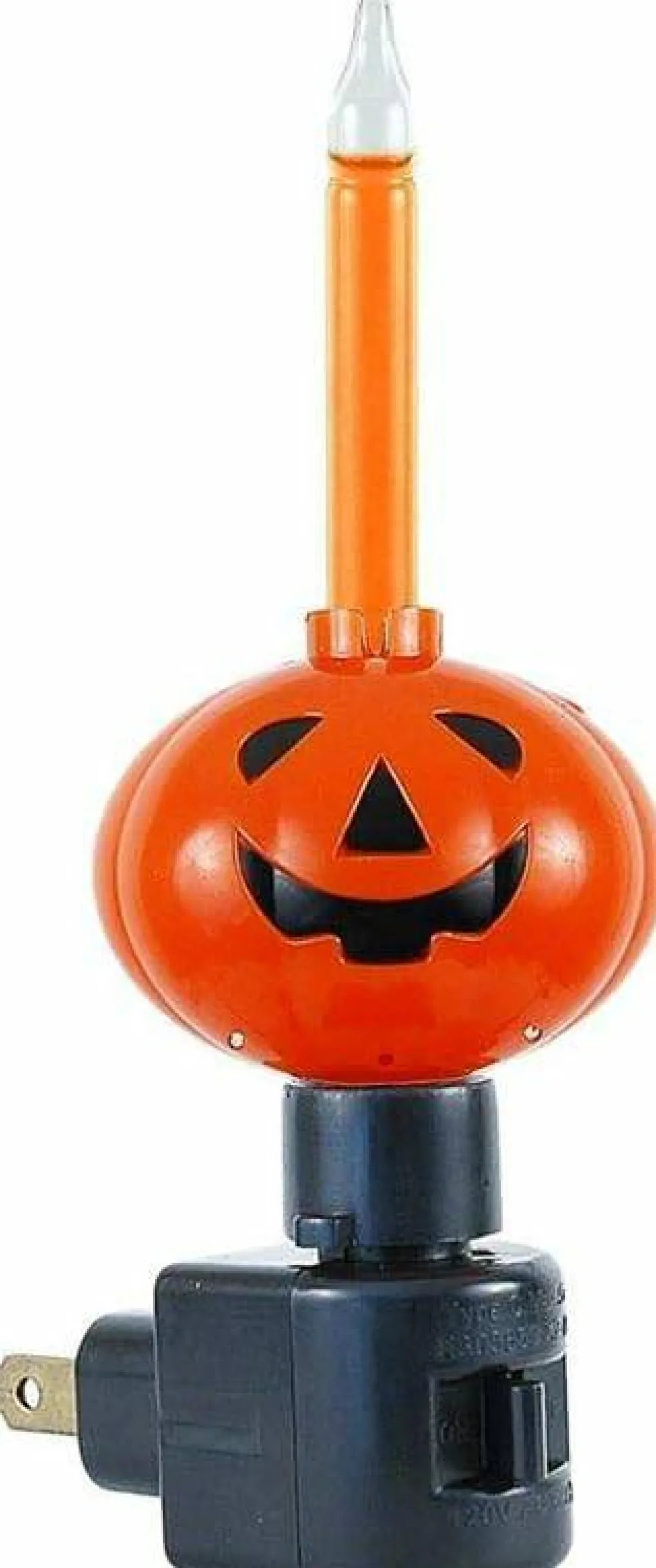 Halloween Pumpkin Bubble Light Night Light – Orange Liquid Rotating Base (5W Incandescent, Plug-In)