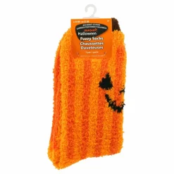 Halloween Pumpkin Fuzzy Socks by Creatology™