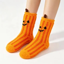 Halloween Pumpkin Fuzzy Socks by Creatology™