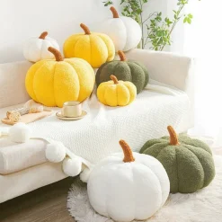 Halloween Pumpkin Plush Throw Pillow - 7.5 inches (Dark Green)