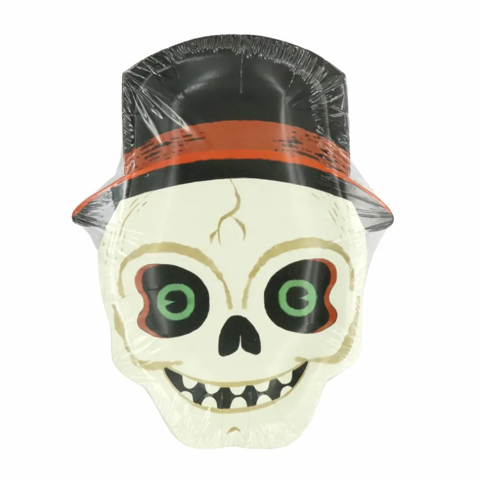 7" Halloween Skull with Hat Paper Snack Plates, 10ct. by Celebrate It™