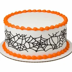 Halloween Spider Webs Edible Cake Topper Icing Image Border Strips 3 Per page