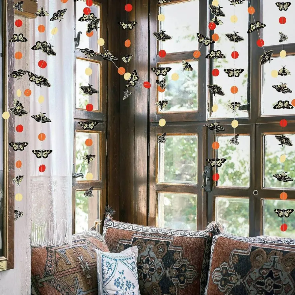 Halloween Witch Summerween Backdrop (Orange, Black, Beige)