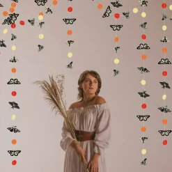 Halloween Witch Summerween Backdrop (Orange, Black, Beige)