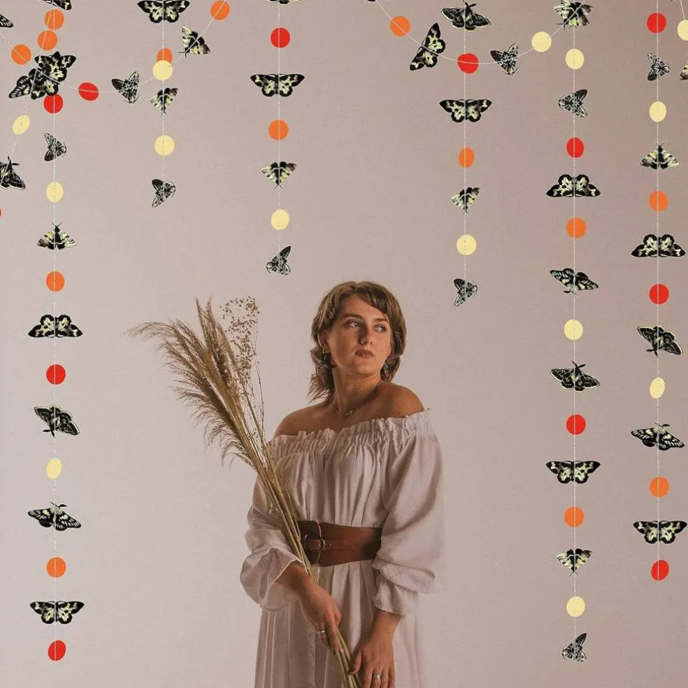 Halloween Witch Summerween Backdrop (Orange, Black, Beige)