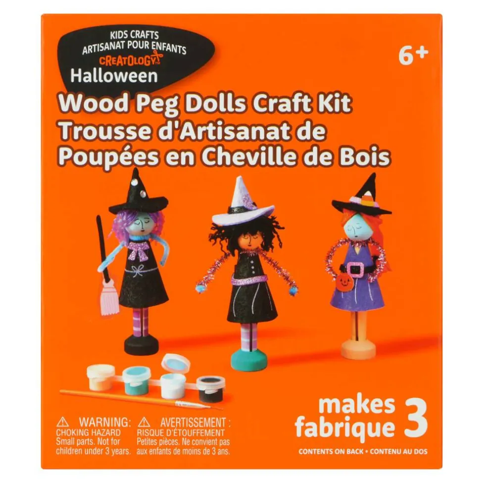 Halloween Witch Wood Peg Dolls Craft Kit by Creatology™
