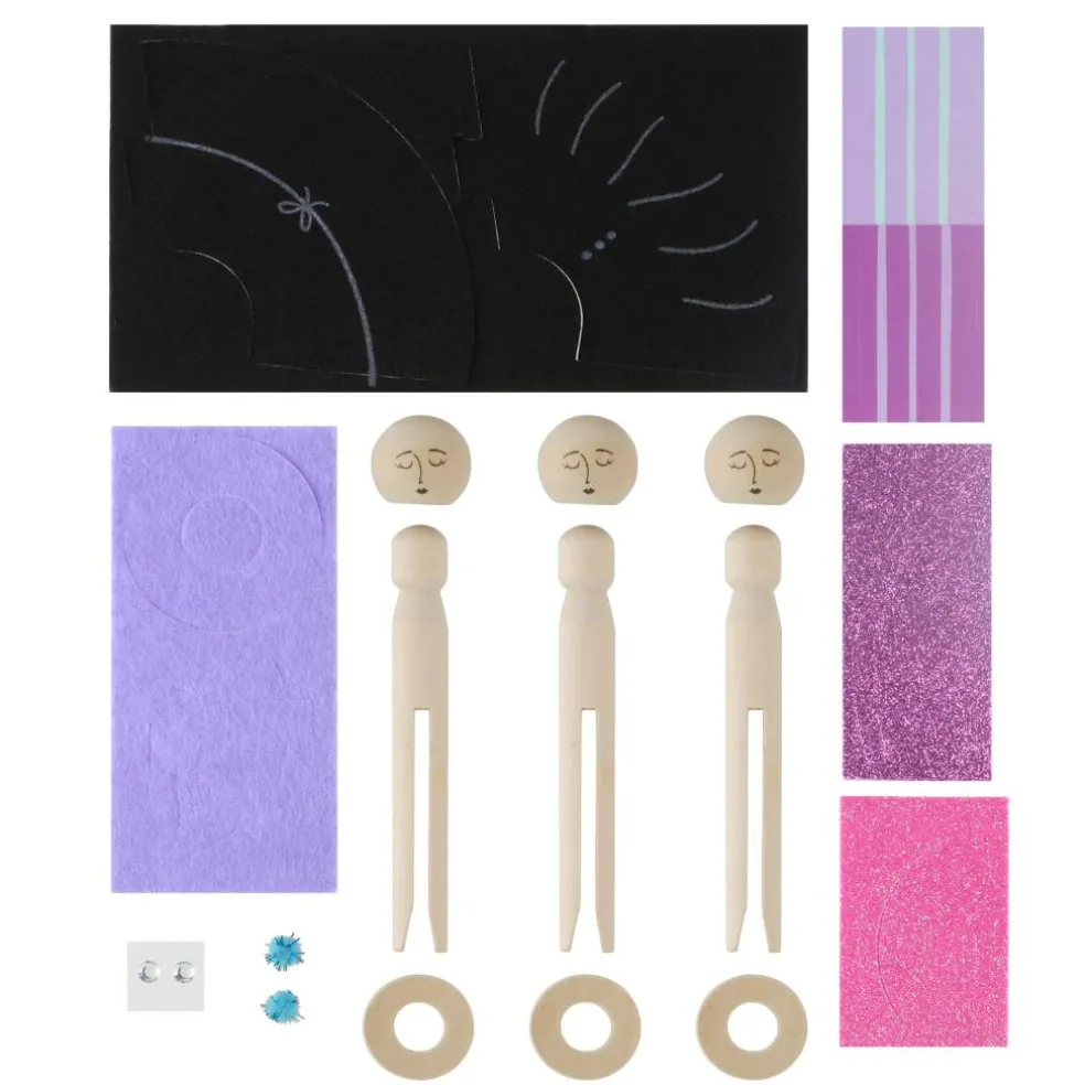 Halloween Witch Wood Peg Dolls Craft Kit by Creatology™