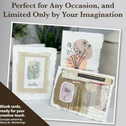 Handmade Deckle Edge Tent Cards – Folded to 3.5" x 2"