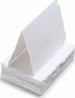 Handmade Deckle Edge Tent Cards – Folded to 3.5