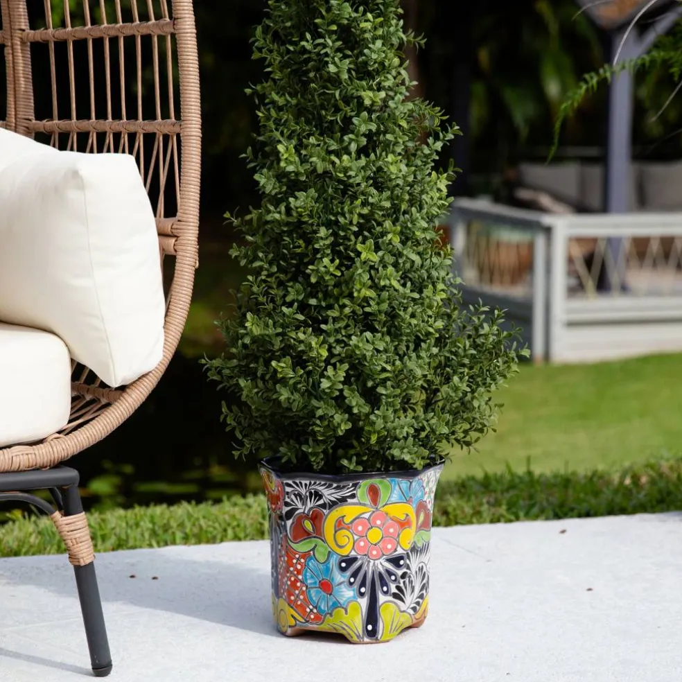10" Handmade Mexican Talavera Ceramic Planter