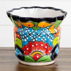 8" Handmade Mexican Talavera Ceramic Planter