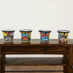 8" Handmade Mexican Talavera Ceramic Planter
