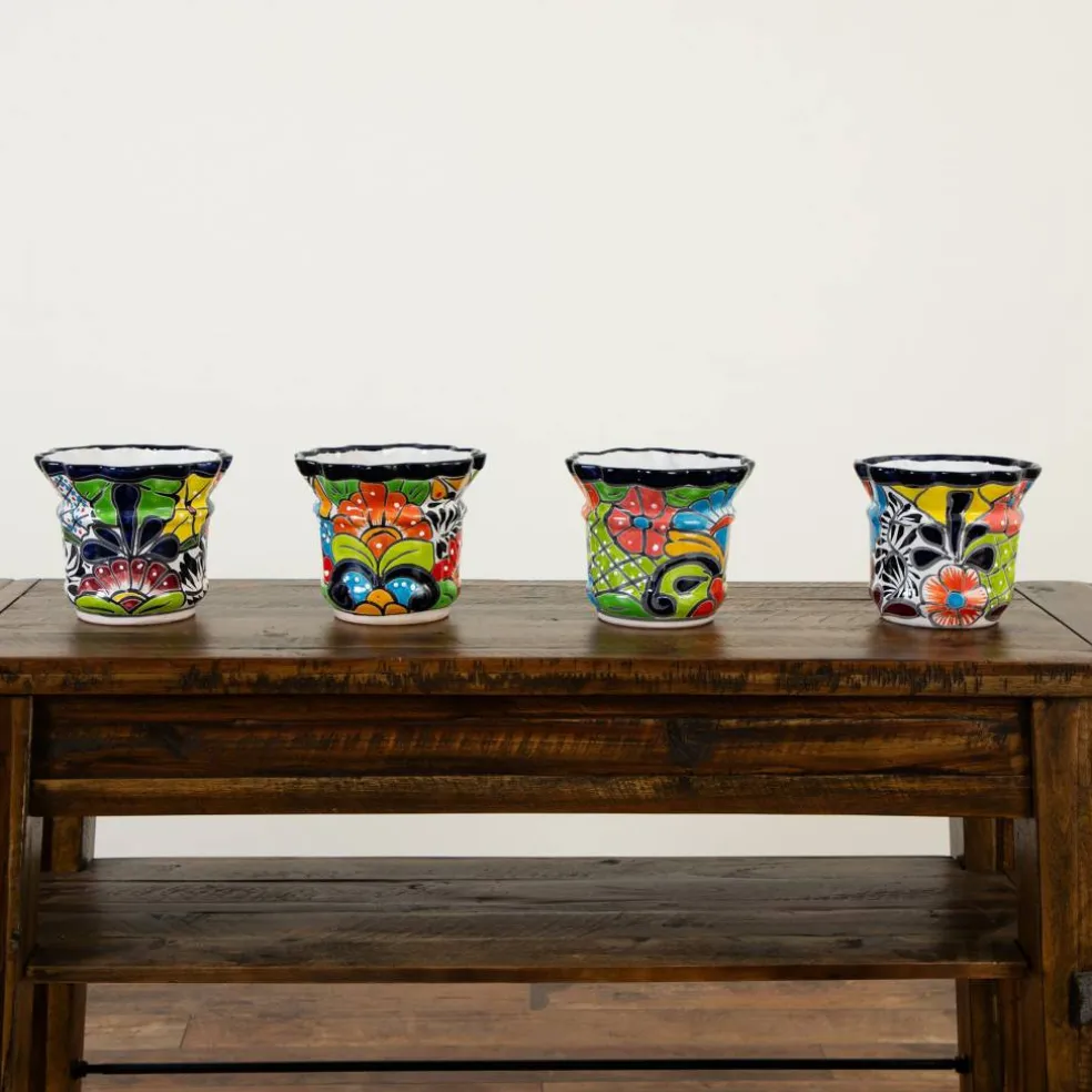 8" Handmade Mexican Talavera Ceramic Planter