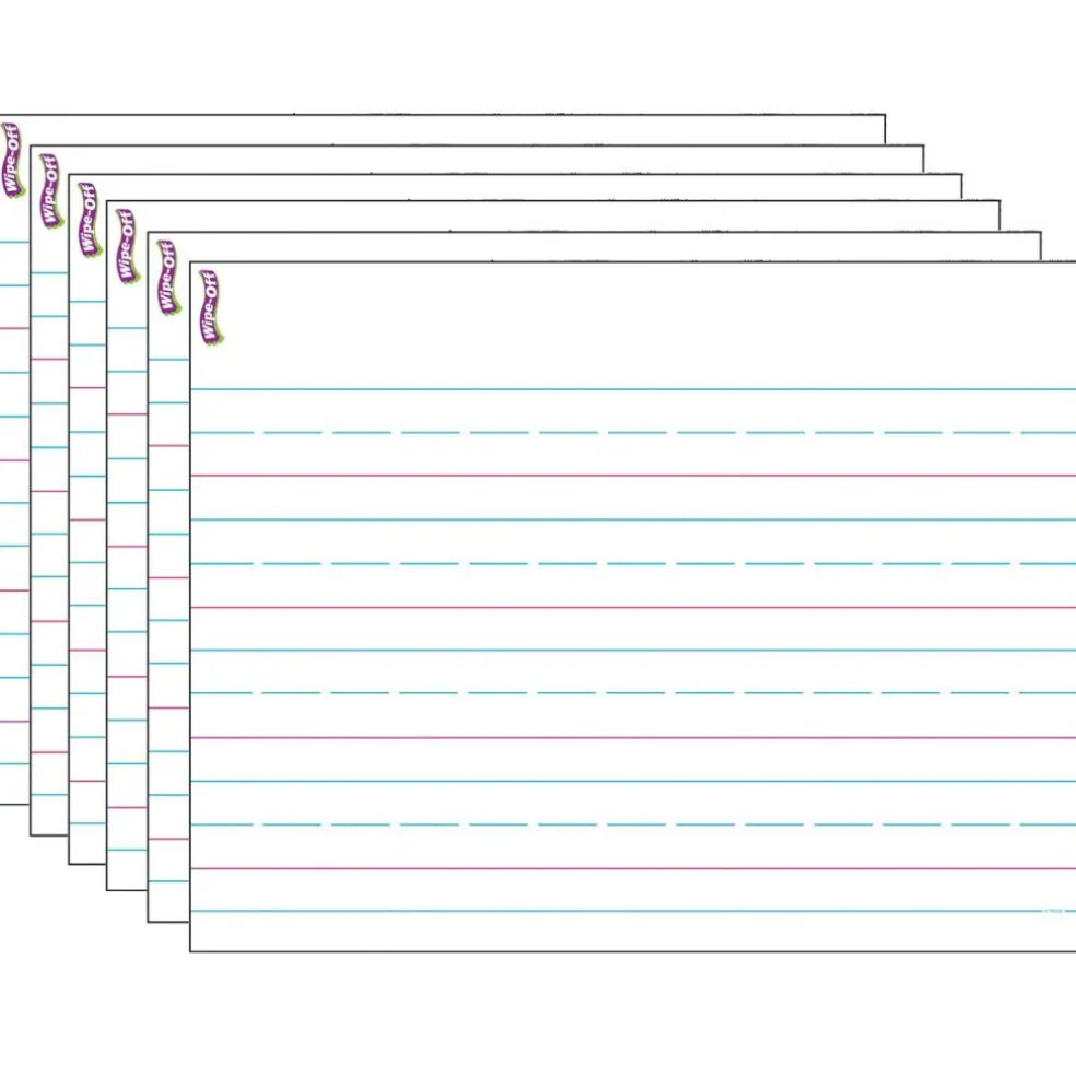 Handwriting Paper Wipe-Off® Chart, 17" x 22", Pack of 6