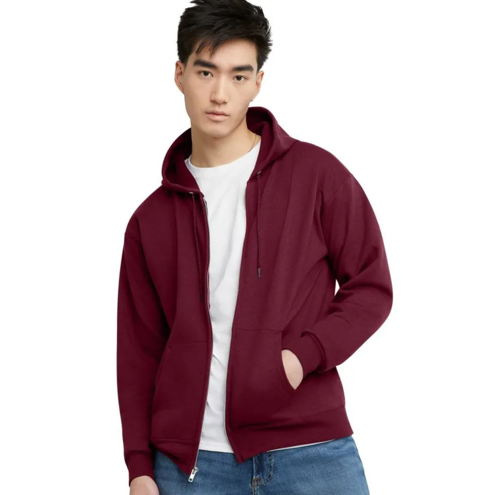 Hanes EcoSmart Fleece Full-Zip Men's Hoodie