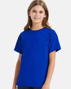 Hanes Essential T Youth Crewneck Short Sleeve T-Shirt Free Shipping