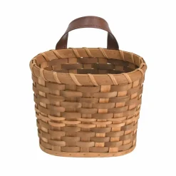 Hanging Chipwood Basket with Faux Leather Handle by Ashland®