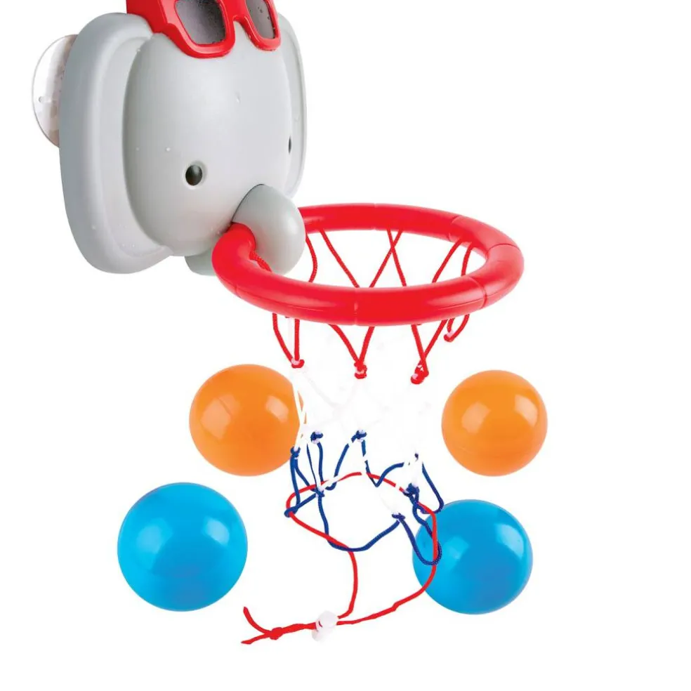 Hape: Elephant Pal Bathtub Basketball Hoop with 4 Floating Soft Balls