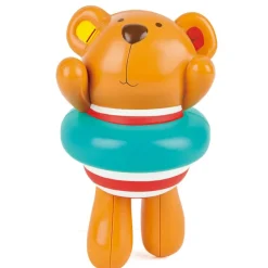 Hape: Swimmer Teddy Wind-Up Toy - Water, Bath Time, Pool Toy, Drainage Holes, Playful Bear Desing, Little Splashers, Baby, Toddler & Kids Ages 1+