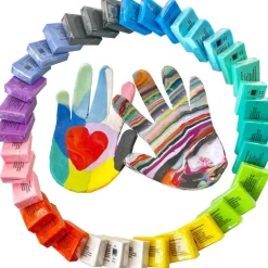 Hapinest Make Your Own Clay Handprint Bowl Kit for Kids, Arts and Crafts for Boys & Girls Ages 6 Years and Up