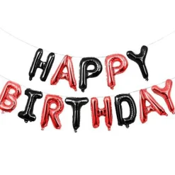 Happy Birthday Balloons Banner for Self-Inflating Party Decoration