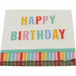 Happy Birthday Stripes Beverage Napkins, 20ct. by Celebrate It™