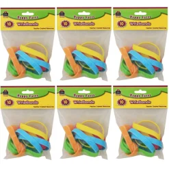 Happy Faces Wristbands, 10 Per Pack, 6 Packs