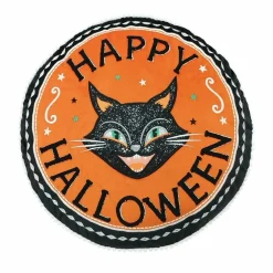 15.5" Happy Halloween Black Cat Pillow by Ashland®