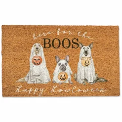 Happy Howloween Ghost Pups 30" x 18" Door Mat