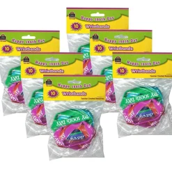 Happy 100th Day Wristband Pack, 10 Per Pack, 6 Packs