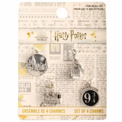 Harry Potter Silver Hogwarts Charm Set