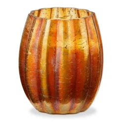 Harvest Pumpkin Scented Candle - Tall Sculpted Wax Candle for Thanksgiving - 14 Hour Burn Time - Multicolor 4x4x4.75 in