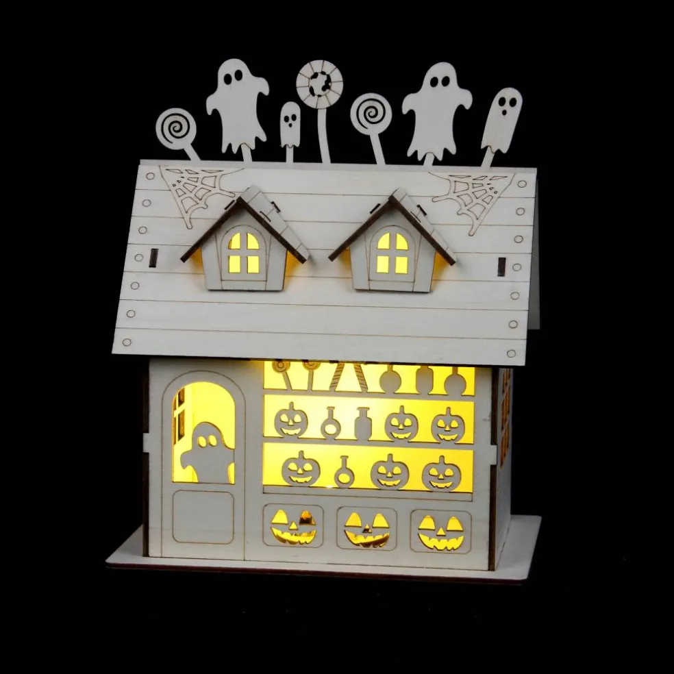 7.5" Haunted Candy Shop DIY LED Wood Décor by Make Market®