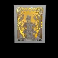 8.75" Haunted Forest House Shadow Box DIY LED Wood Décor by Make Market®